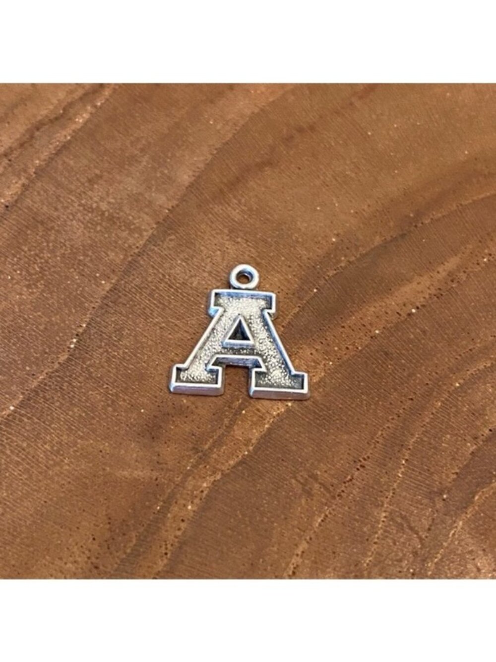 RETIRED James Avery Block Letter A Charm, Sterling Silver